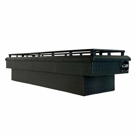 Camlocker 71in Crossover Truck Tool Box with Rail, Matte Black Aluminum KS71RLMB